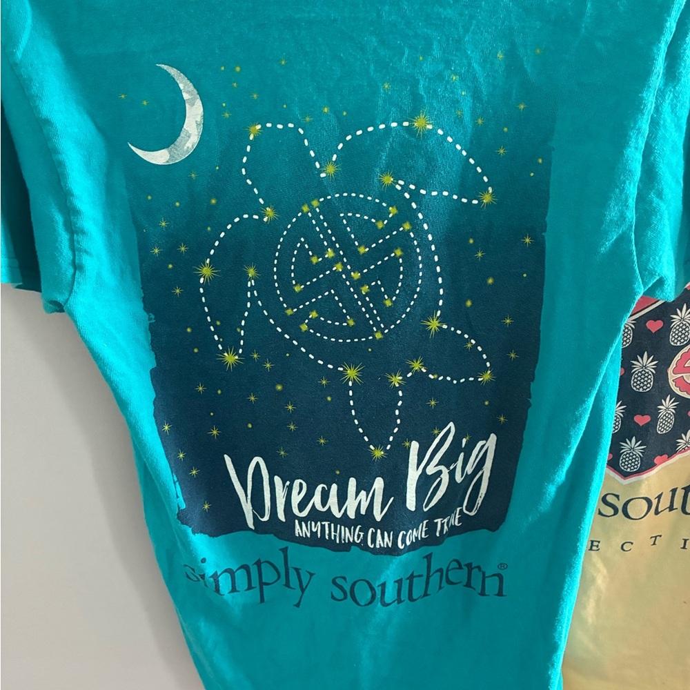 Simply Southern Women’s Short Sleeve Tees in Turquoise, Yellow, Mint (Set of 3) - Picture 5 of 5